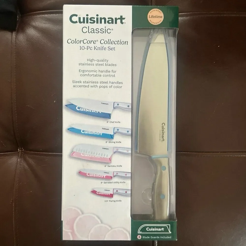 BRAND NEW Cuisinart ColorCore Collection 10-Pc Knife Set Stainless Steel Blades